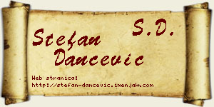 Stefan Dančević vizit kartica